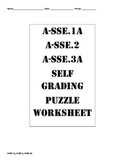 Completely Factor Worksheet ( A-SSE.1a A-SSE.2 A-SSE.3a )