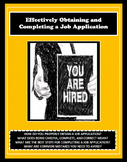 JOB APPLICATION, EMPLOYMENT APPLICATION, Careers Readiness, Vocational