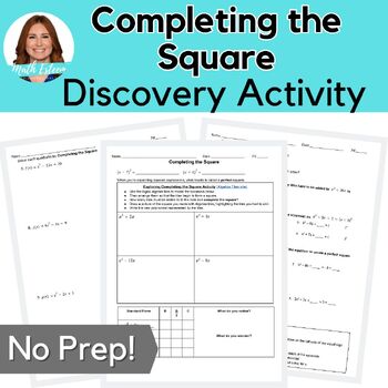 Preview of Completing the Square Discovery Activity