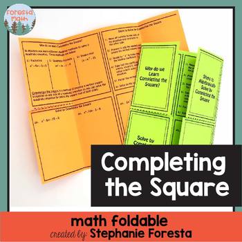 Preview of Completing the Square Foldable