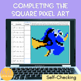 Completing the Square Pixel Art Digital Self Checking Acti