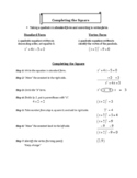Completing the Square - Step by Step
