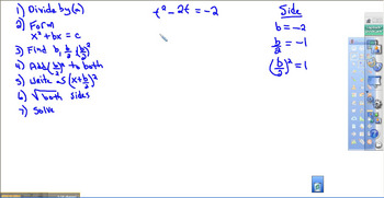 Preview of Completing the Square Video