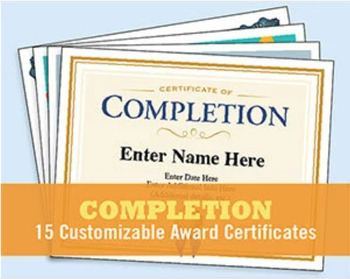 Preview of Completion, Appreciation, and Participation Certificates Bundle — 15 Editable