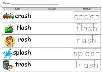 Preview of Complex CVC Word Families - Word building, practice, homework, tests