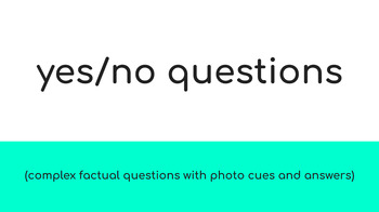 Preview of Complex Factual Yes/No Questions with Photos and Answers - FULL (100 Questions)