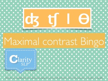 Preview of Complex Final Consonant Contrast Bingo