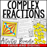 Complex Fractions to Unit Rates Activity and Worksheet Bundle