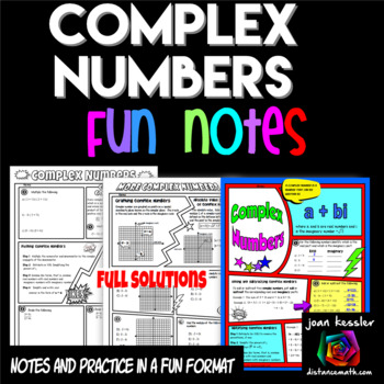Preview of Complex Numbers FUN Notes Doodle Pages