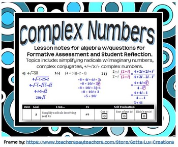 Preview of Complex Numbers (Guided Notes for Algebra)