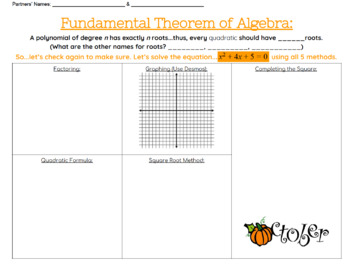 Preview of Complex Numbers Inquiry Lesson