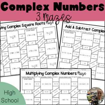 Preview of Complex (Imaginary) Numbers Operations Maze Activity