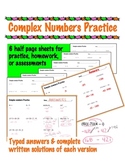 Complex Numbers Practice - HS Math Common Core N-CN.2