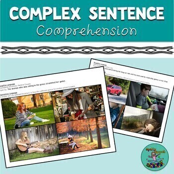 Preview of Complex Sentence Comprehension: includes PDF and Boom link, conjunctions, speech