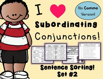 Preview of Complex Sentence Sort, Set 2