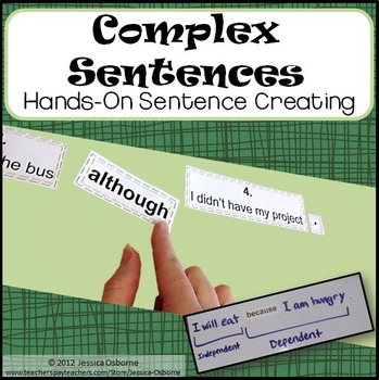 Preview of Complex Sentence Structure: A Hands-On Sentence Creating Activity