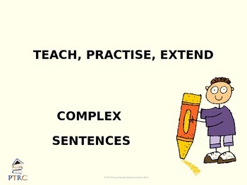 Preview of Complex Sentences Teaching PowerPoint