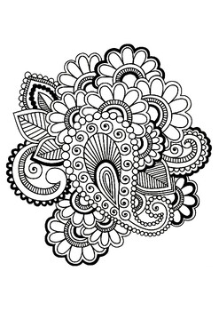 Preview of Complex coloring pages for girls