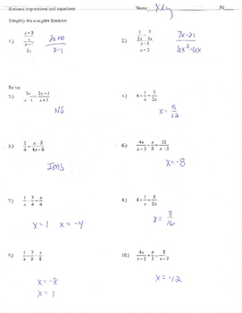 Complex fractions Rational equations by Make Math Make Sense | TpT