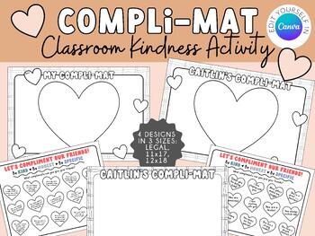 Preview of Compli-Mat Kindness Classroom Activity | Friendsgiving Classroom Activity