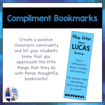 Preview of Editable Compliment Bookmarks