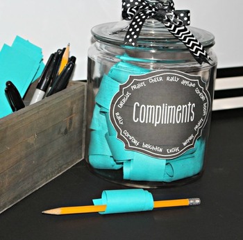 Compliment Jar Label by Reagan Tunstall | Teachers Pay Teachers