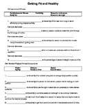 Components of Fitness Worksheet