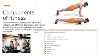 The Components of Physical fitness in P.E & Sport 