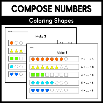 Preview of Compose Numbers - Coloring Shapes