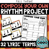 Compose Your Own! Music Rhythm Composition Project {Fall Theme}