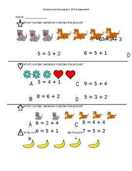 Composing & Decomposing Numbers (1-10)