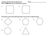 Compose and Decompose Shapes 1.G.3 Common Core Aligned