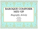 Baroque Composer Activity Pack- Sub Plans- Music Worksheet