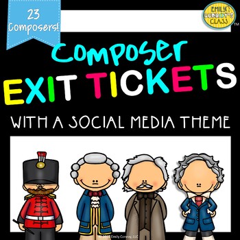 Preview of Famous Composer Music Exit Tickets (Quick Music Assessments)