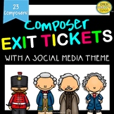 Famous Composer Music Exit Tickets (Quick Music Assessments)