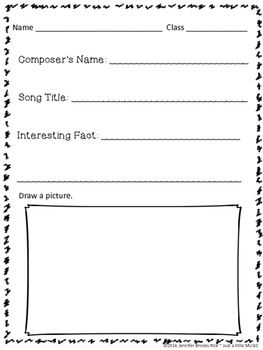 Preview of Composer Facts/Listening Guide Worksheet