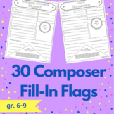 Composer Fill-In Flags (Music History Activity)