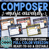 Composer Music Awards -Color Version- *EDITABLE*