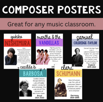 Preview of Composer/Musical Artist/Performers - Posters/Printable
