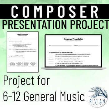 Preview of Composer Presentation Music Project PDF & Editable Version for Google Docs