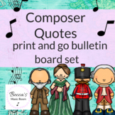 Composer Quotes Bulletin Board Set World Map/Travel Theme