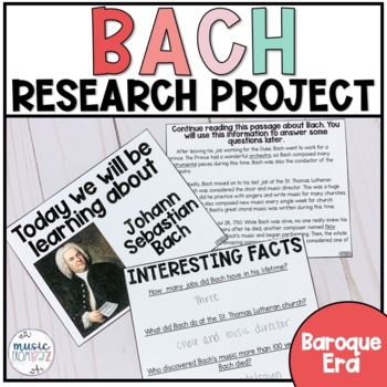 Preview of Composer Research Project | Bach | Music Distance Learning