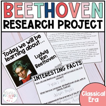 Preview of Composer Research Project | Beethoven | Music Distance Learning