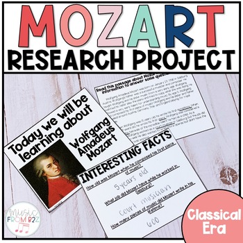 Preview of Composer Research Project | Mozart | Music Distance Learning