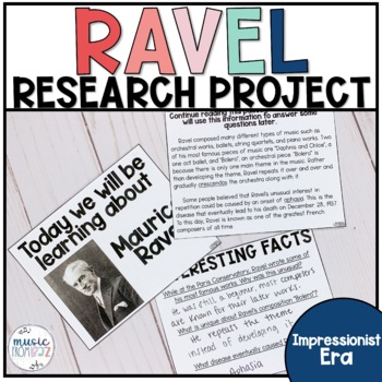 Preview of Composer Research Project | Ravel | Music Distance Learning