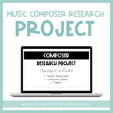 Composer Research Project for Google Slides™ | Distance Learning