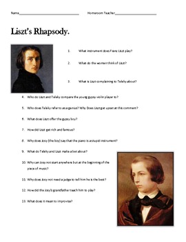Preview of Composer Specials:  LISZT'S RHAPSODY
