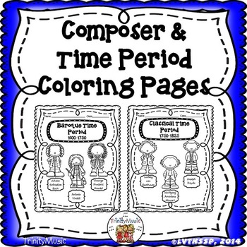 Preview of Composer & Time Period Coloring Pages