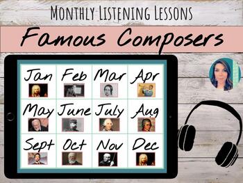 Preview of Composer of the Month | 12 Musician Posters, Pictures, Bios, & Activities