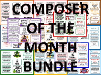 Preview of Composer of the Month BUNDLE-12 Bulletin Boards